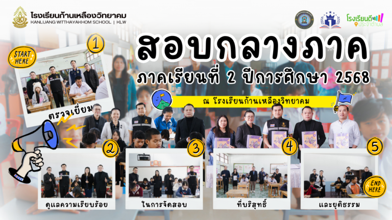 การจัดสอบกลางภาคเรียนที่ 2 ปีการศึกษา 2568